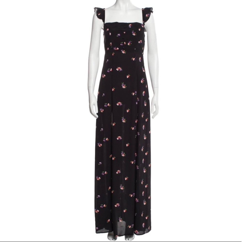 Flynn Skye Black Raining Jasmine Bardot Square Neck Sleeveless Casual Maxi Dress - Picture 6 of 15